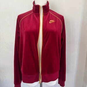 NEW Nike Velour Track Jacket (Maroon & Gold)